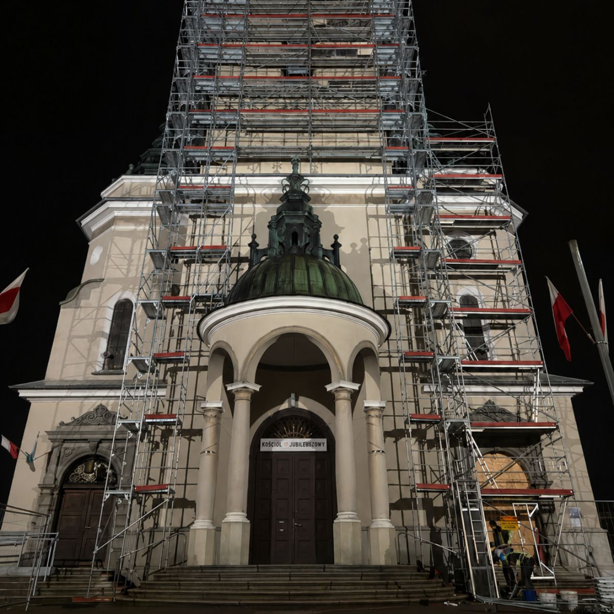 Rusztowanie Plattec do remontu kościoła